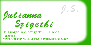 julianna szigethi business card